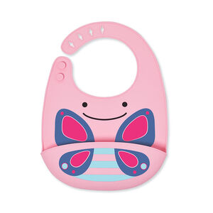  Σαλιάρα Σιλικόνης Πεταλούδα Skip Hop Zoo Fold & Go 