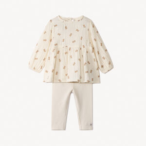 Σετ 2 τεμαχίων με σχέδιο αρκουδάκια για μωρό κορίτσι 