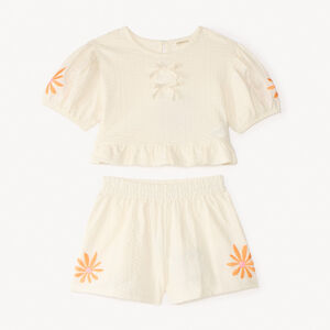 Σετ κοντό 2 τεμαχίων από σιρσακ για κορίτσι 