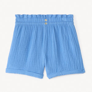 Σορτς σε μονόχρωμο διπλό γάζα για κορίτσι 