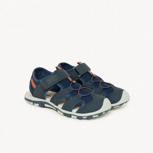 Σανδάλια με βέλκρο και δίχρωμες ελαστικές για αγόρι 