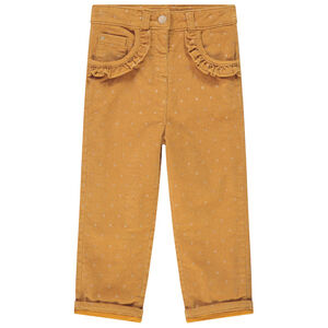 Παντελόνι slim από βελουτέ mileraie με εκτύπωση πουά για κορίτσι bébé 