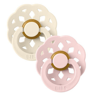 Bibs Πιπιλες Boheme Round Latex 2 Pack- Ivory / Blossom No1 
