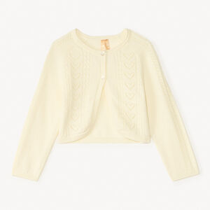 Μπλουζάκι μακρυμάνικο από πλεκτό διχτυωτό για κορίτσι μωρό 