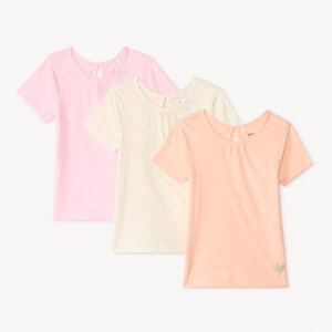 Σετ 3 κοντομάνικων μπλουζών για κορίτσια μωρού. 